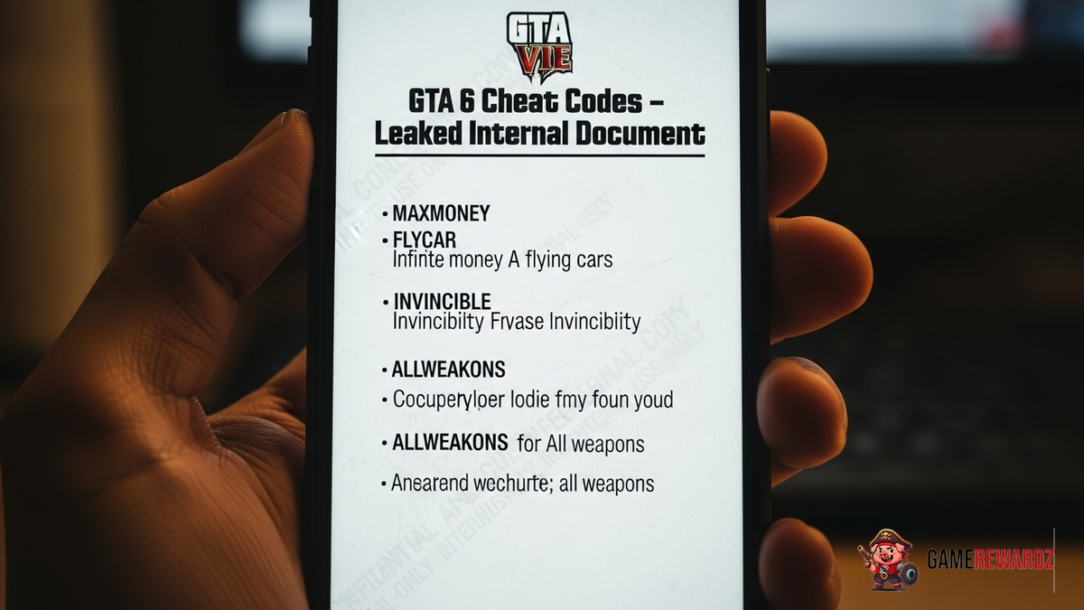GTA 6 Cheat Codes Leaked